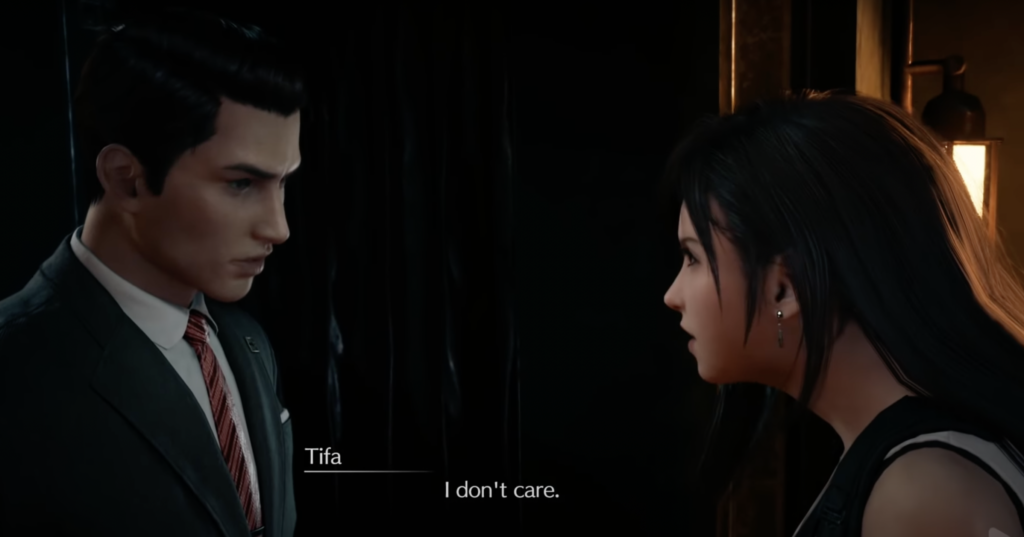 FF7R Tifa "I don't care"